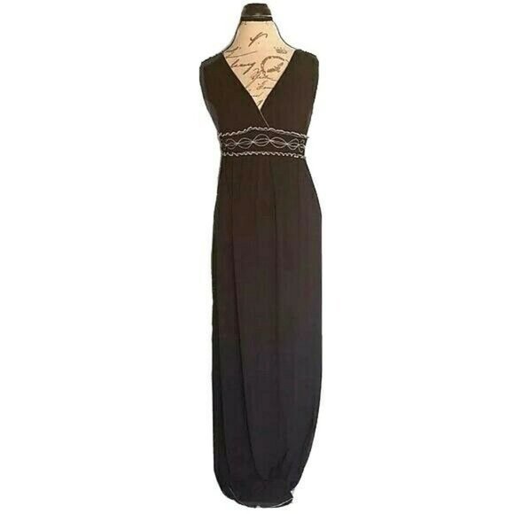Max Edition Dress Size XS Black Maxi Stretch Full Length Womens Sleeveless - Picture 1 of 12